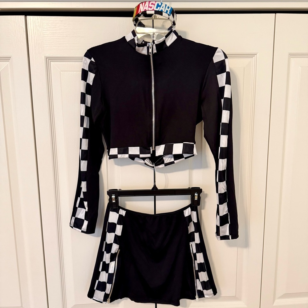 Women’s Racer Chic NASCAR Driver Halloween Costume Race Car Sexy Cosplay Small